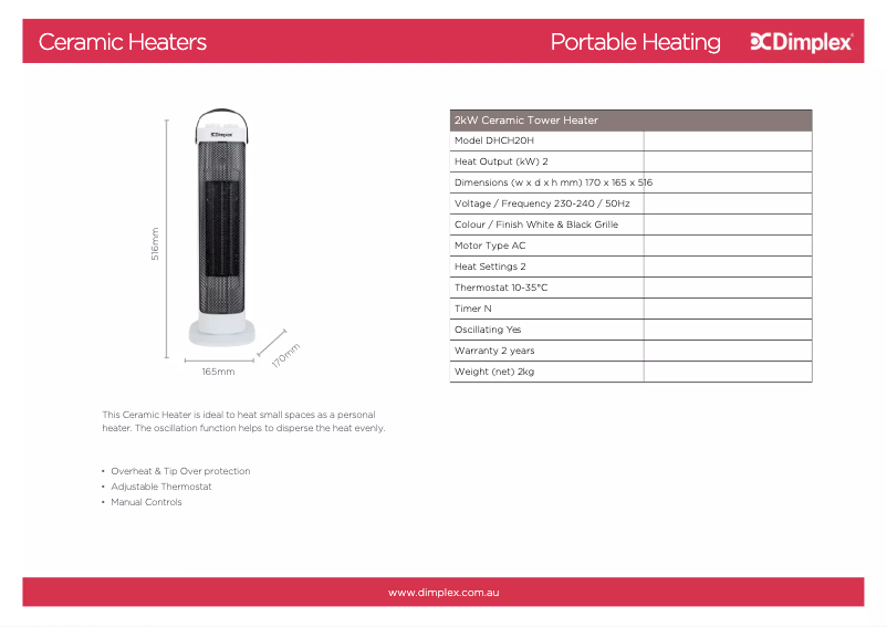 Image de la première page du manuel de l'appareil DHCH20H