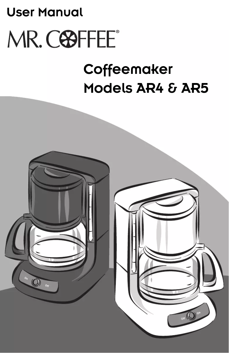 Page n°1 - Manuel utilisateur Mr. Coffee AR4