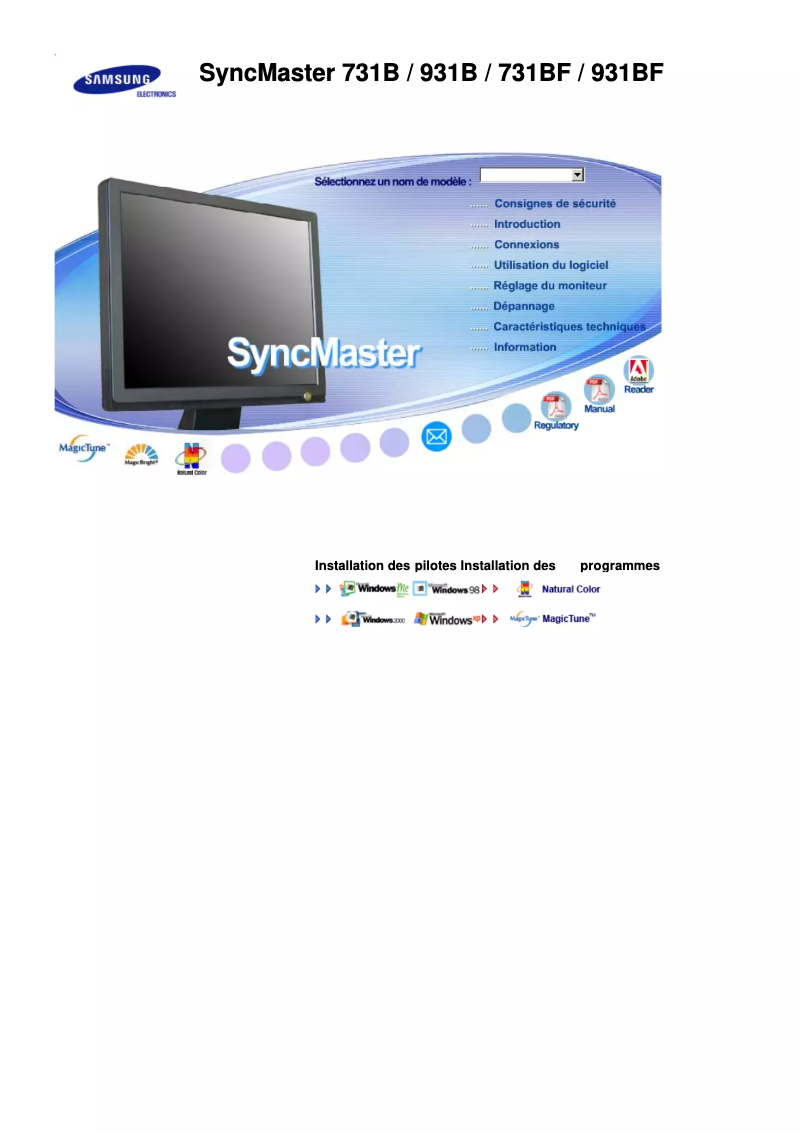 Page n°1 - Manuel utilisateur Samsung 731BF