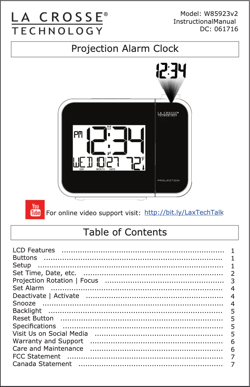 Image de la première page du manuel de l'appareil W85923V2