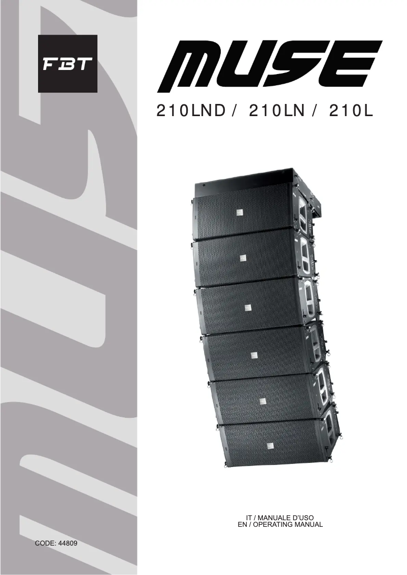 Image de la première page du manuel de l'appareil MUSE 210LND