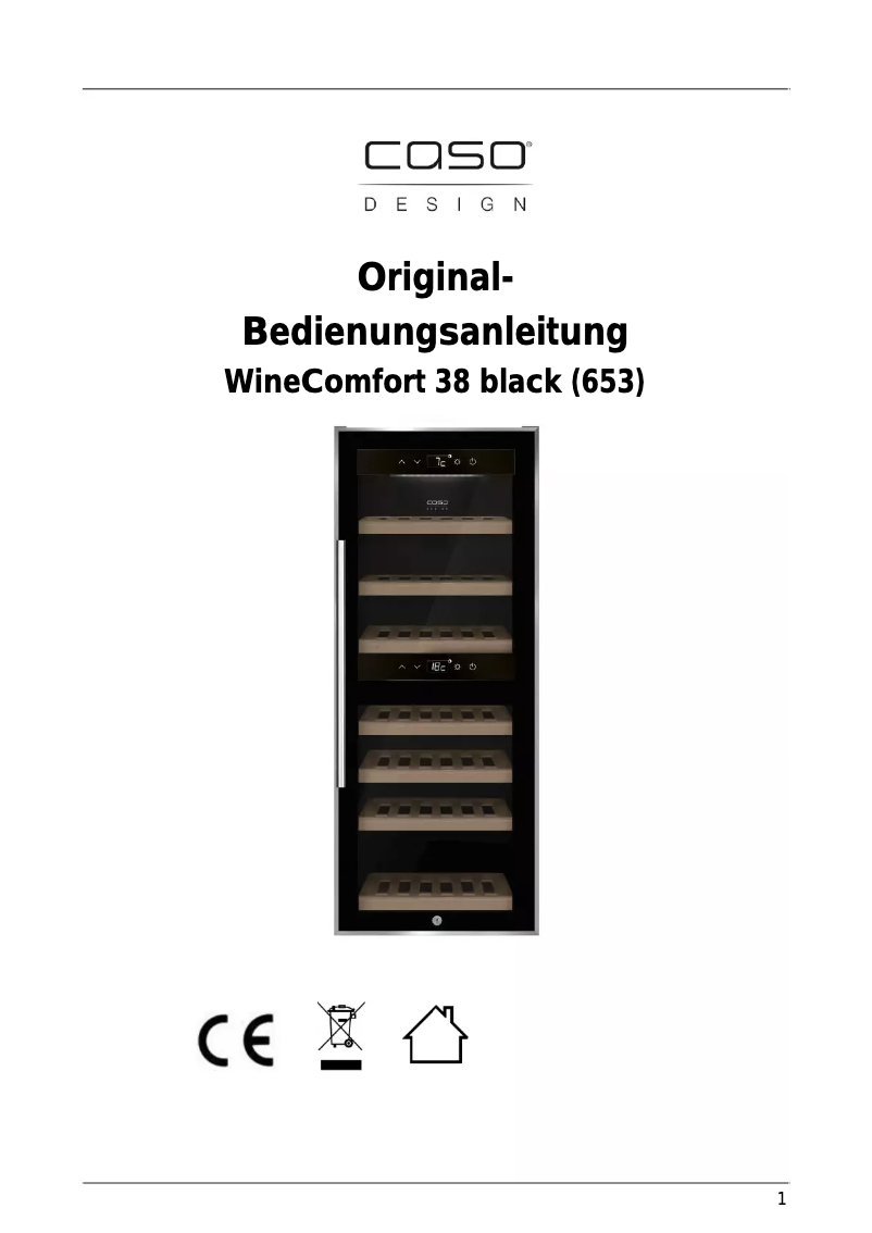 Page 1 de la notice Manuel utilisateur Caso 653