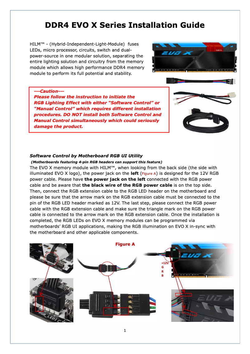 Page n°1 - Manuel utilisateur Geil EVO X AMD Edition