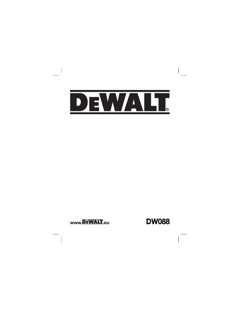 Page 1 de la notice Manuel utilisateur DeWalt DW088CG-XJ