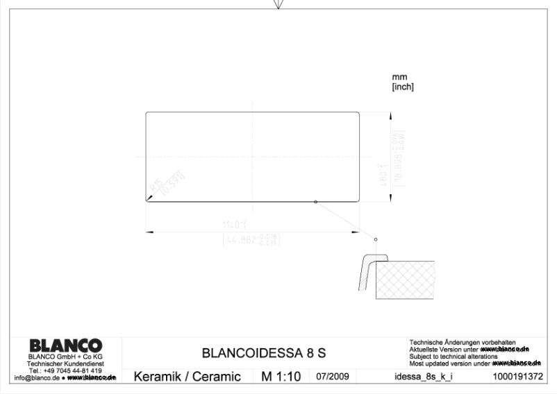 Page 1 de la notice Manuel utilisateur BLANCO IDESSA 8 S