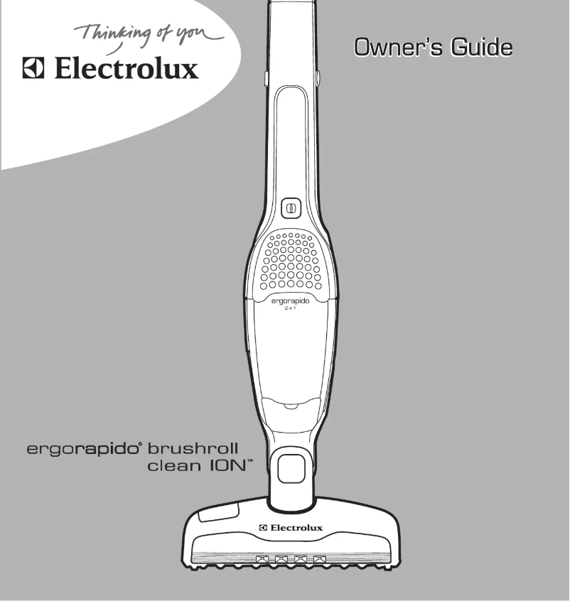 Image de la première page du manuel de l'appareil Ergorapido Brushroll Clean EL1072AZ