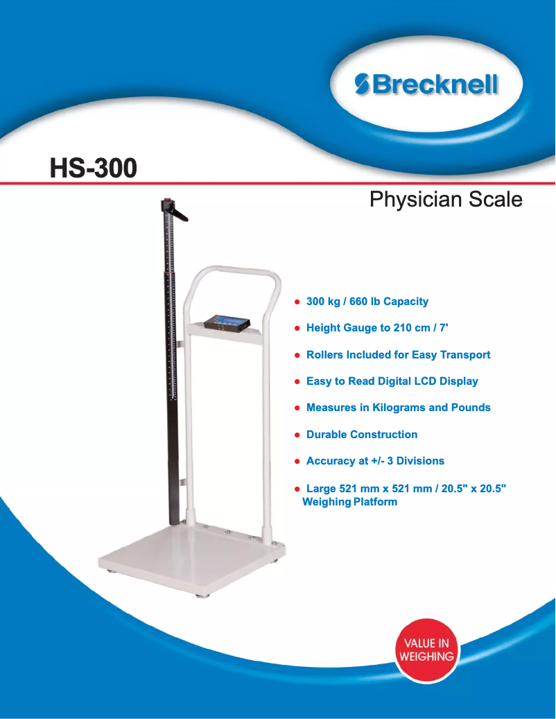 Page 1 de la notice Manuel utilisateur Brecknell HS-300