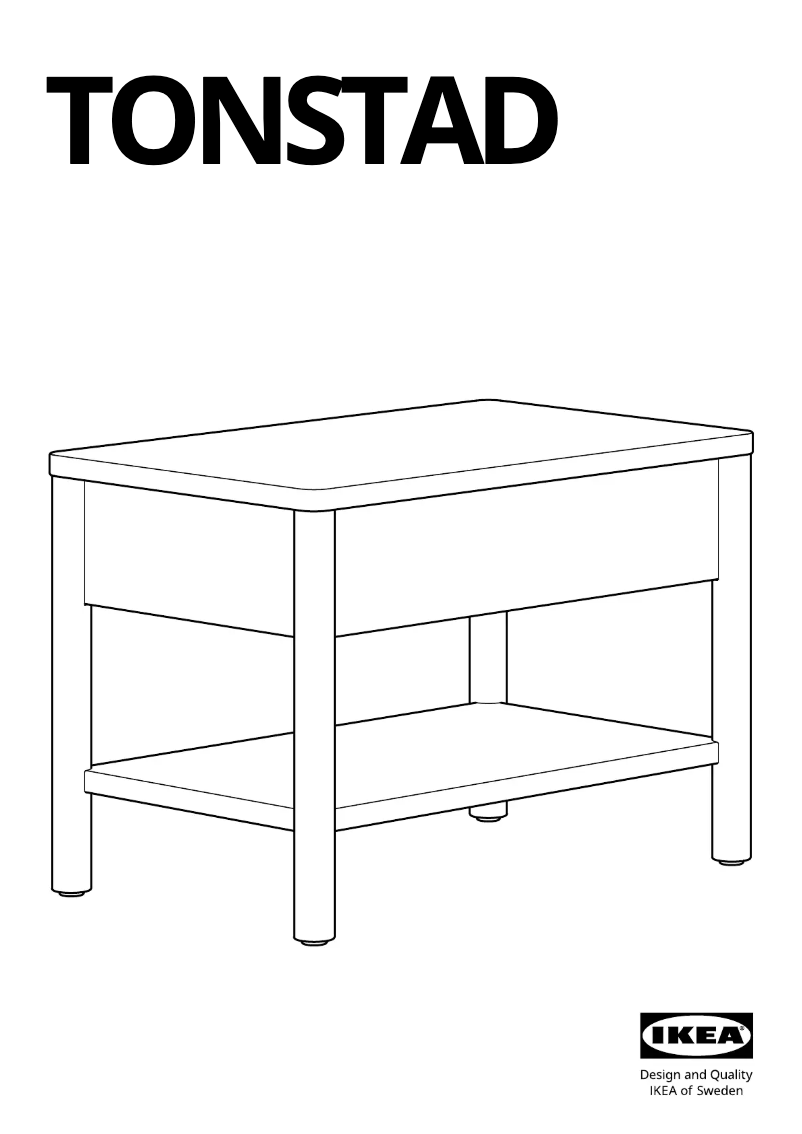 Page 1 de la notice Manuel utilisateur Ikea TONSTAD 605.284.71