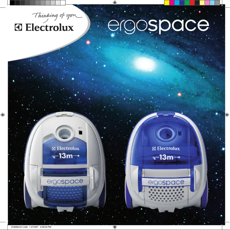 Page n°1 - Manuel utilisateur Electrolux ErgoSpace XXL130