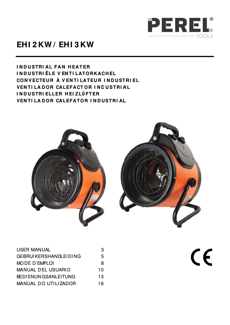 Page 1 de la notice Manuel utilisateur Perel EHI2KW