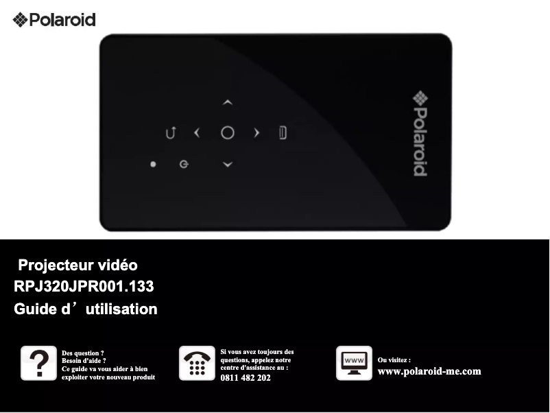 Page 1 de la notice Manuel utilisateur Polaroid VPP800