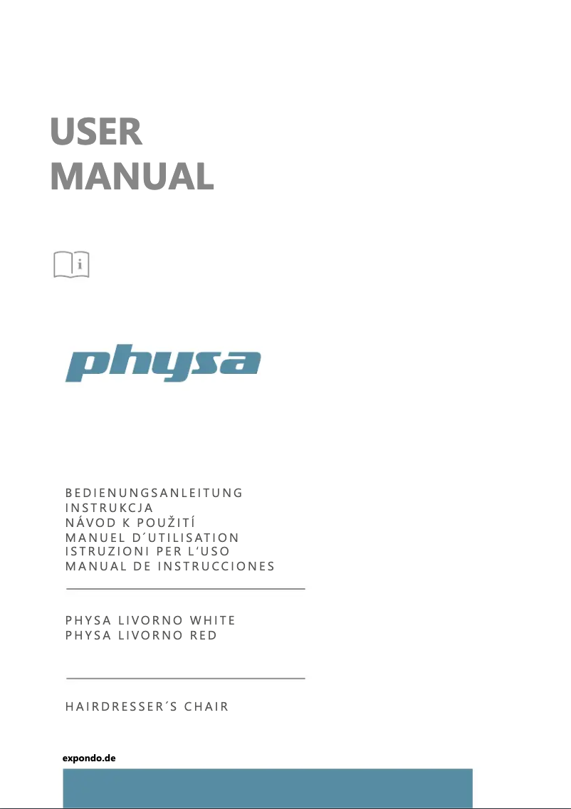 Page 1 de la notice Manuel utilisateur Physa Livorno