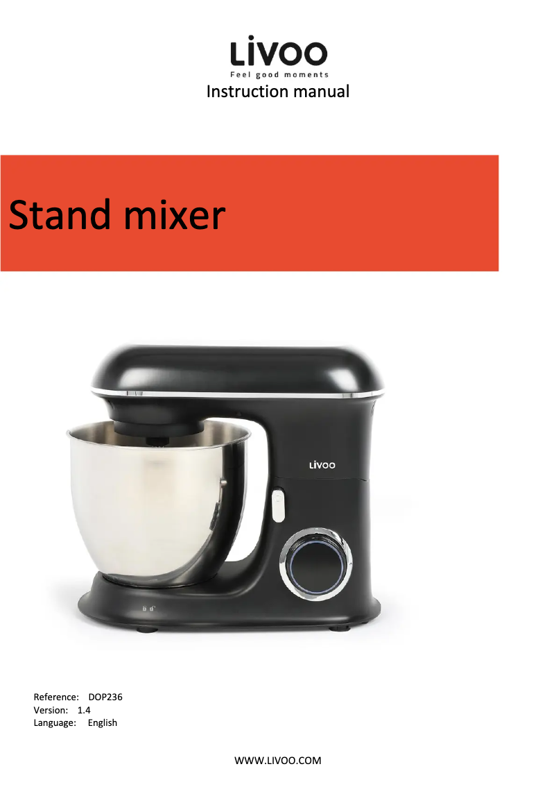 Page 1 de la notice Manuel utilisateur Livoo DOP236