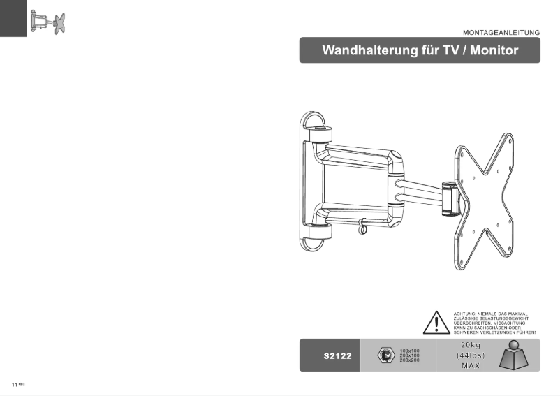 Page 1 de la notice Manuel utilisateur Ricoo S2122
