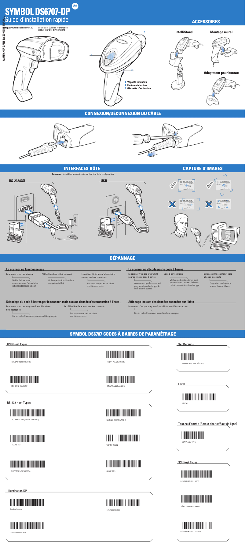 Image de la première page du manuel de l'appareil Symbol DS6707