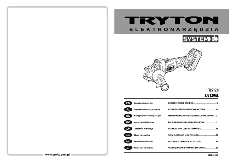 Page 1 de la notice Manuel utilisateur Tryton TJS120AL