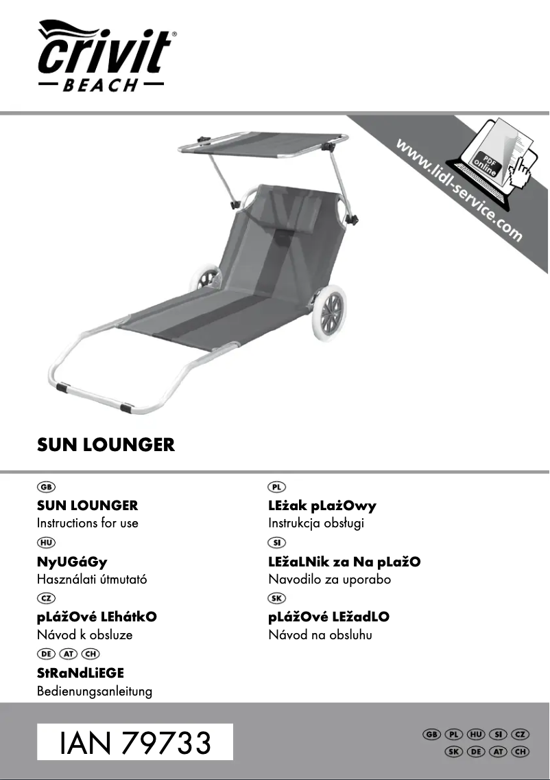 Page 1 de la notice Manuel utilisateur Crivit IAN 79733