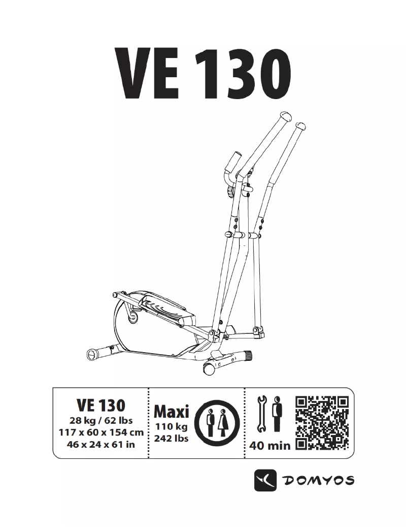 Image de la première page du manuel de l'appareil VE130