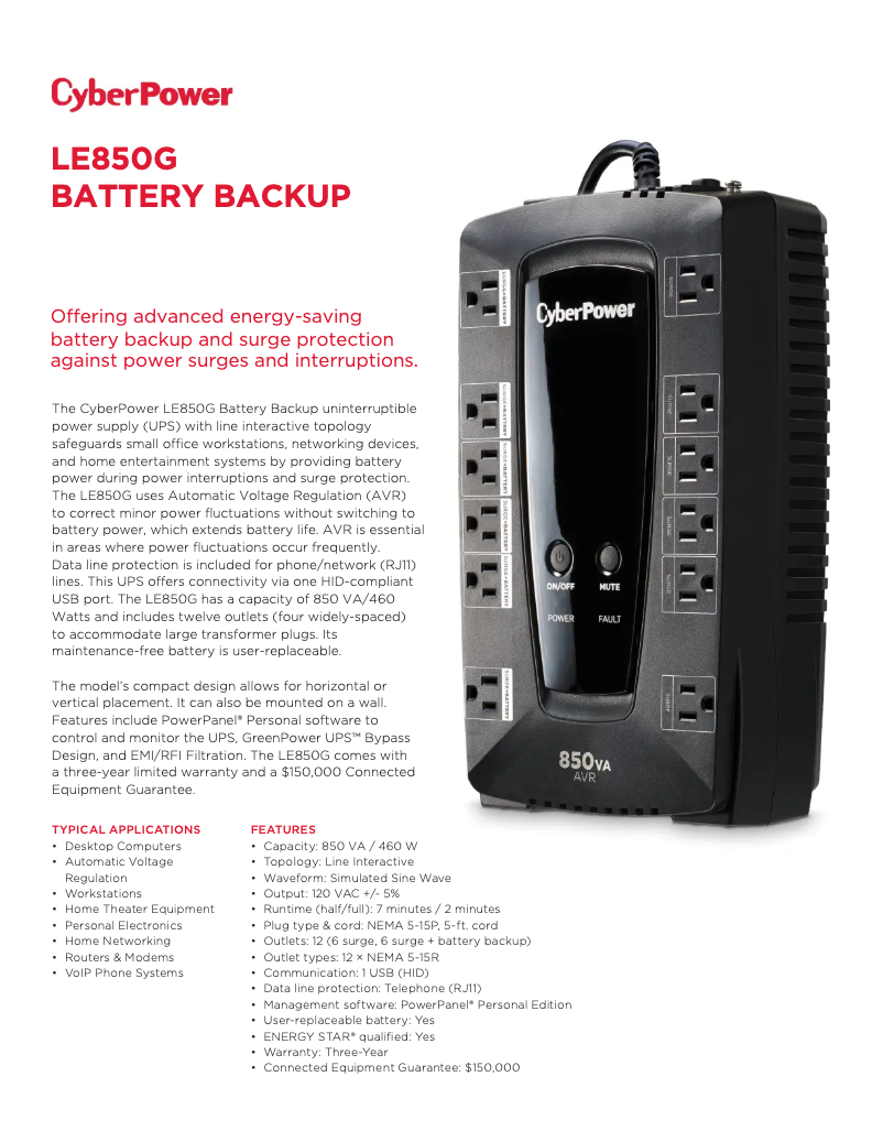 Image de la première page du manuel de l'appareil LE850G