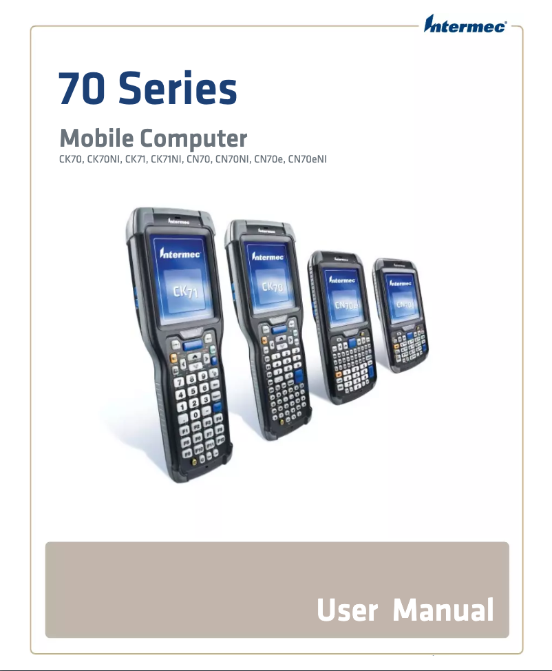 Page 1 de la notice Manuel utilisateur Intermec CN70NI