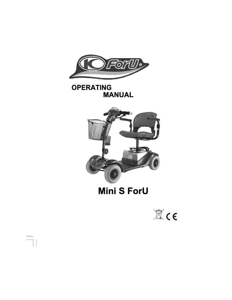 Page 1 de la notice Manuel utilisateur Kymco Mini S ForU