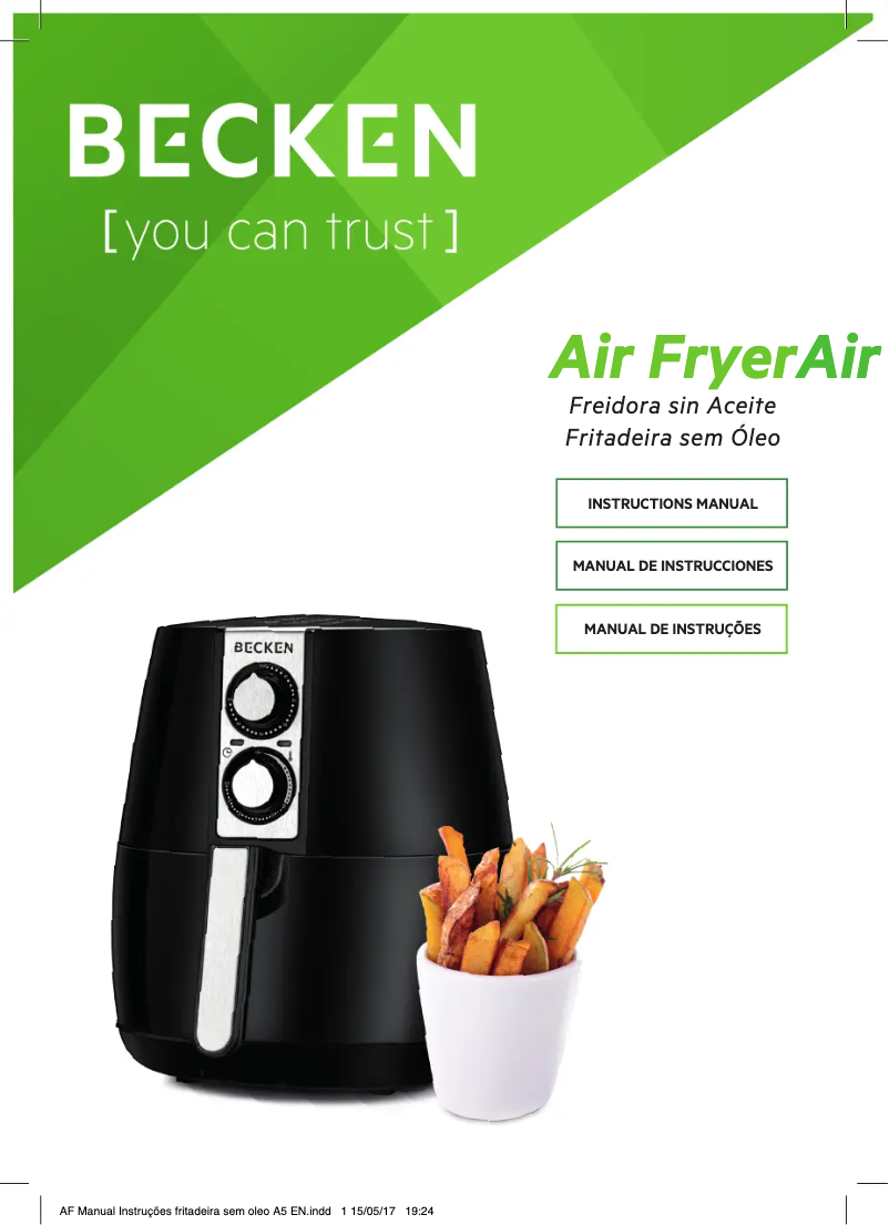 Image de la première page du manuel de l'appareil BAF2173