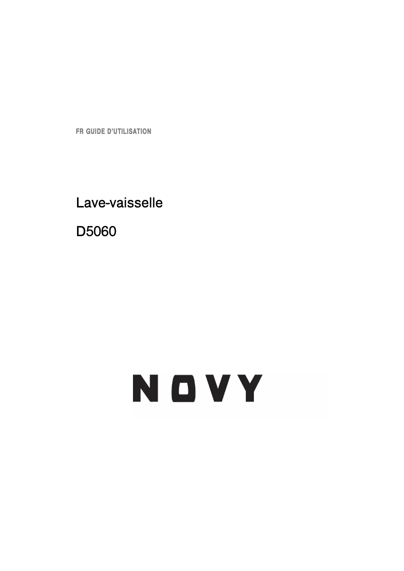 Page 1 de la notice Manuel utilisateur Novy D5060