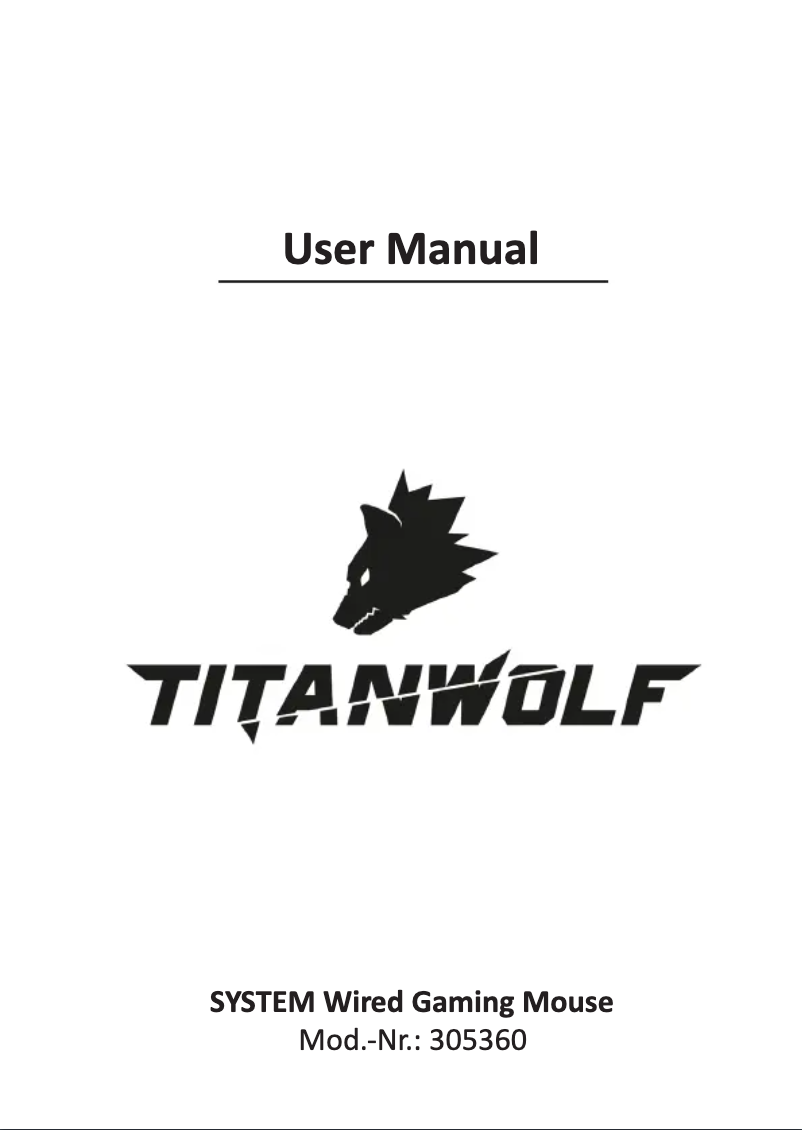 Page n°1 - Manuel utilisateur Titanwolf 305360