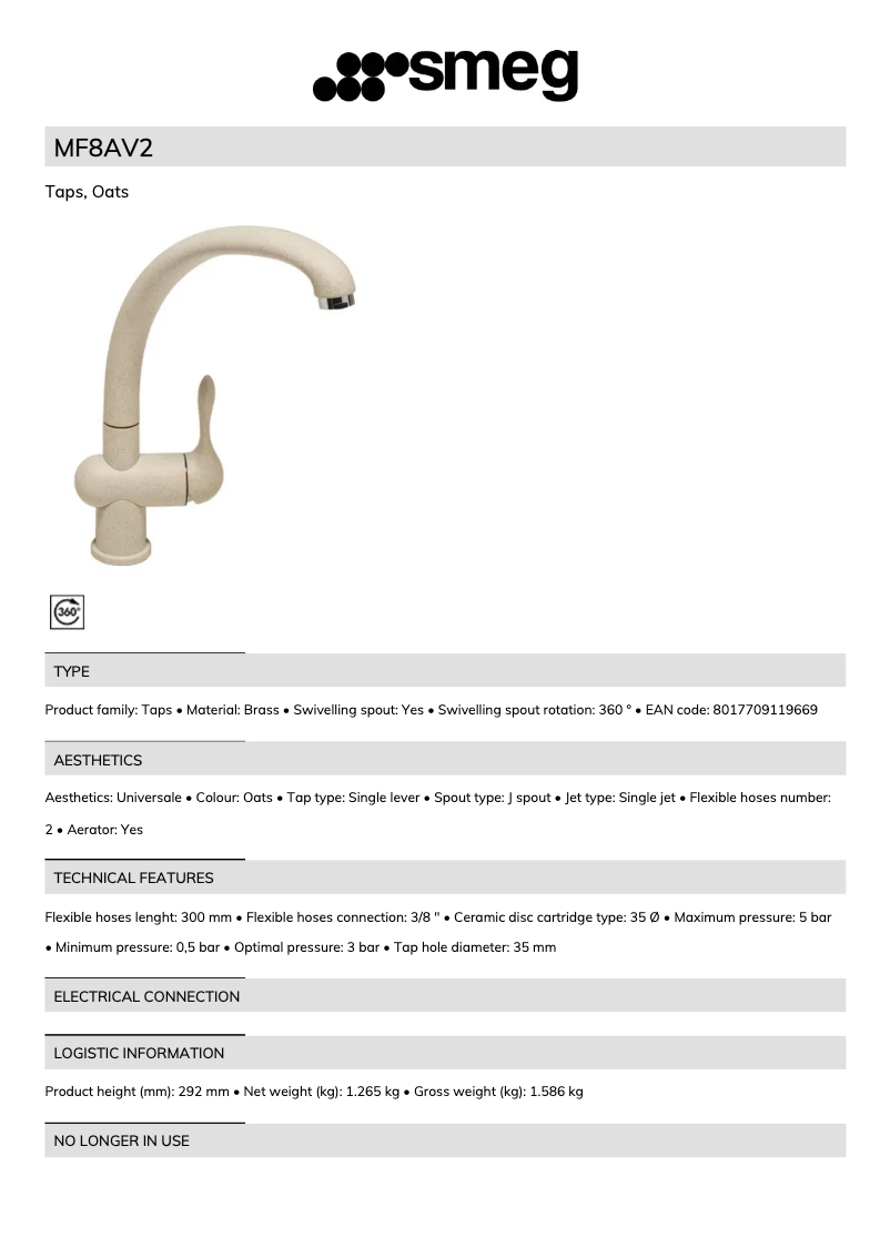 Page n°1 - Brochure Smeg MF8AV2