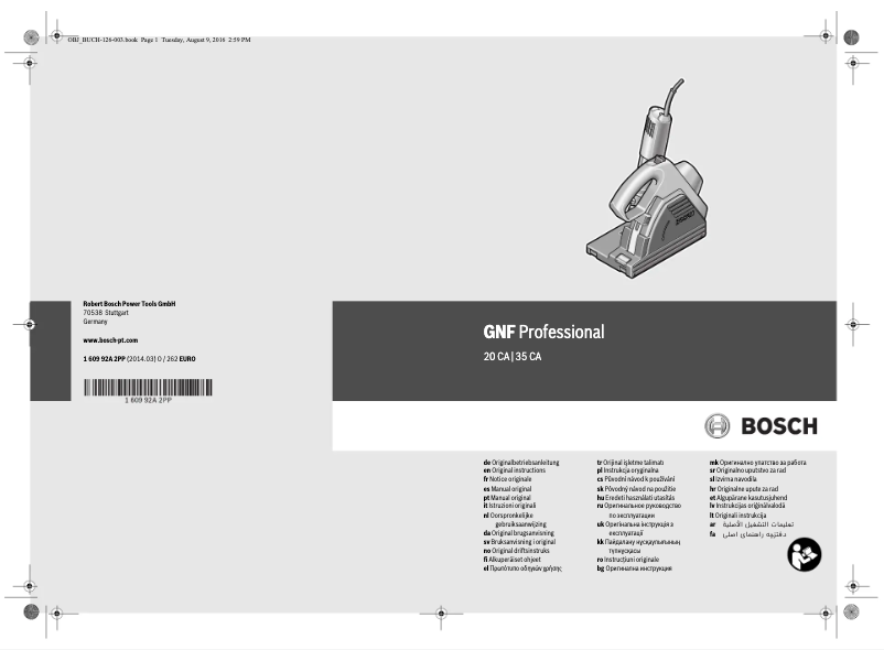 Page 1 de la notice Manuel utilisateur Bosch GNF 35 CA Professional