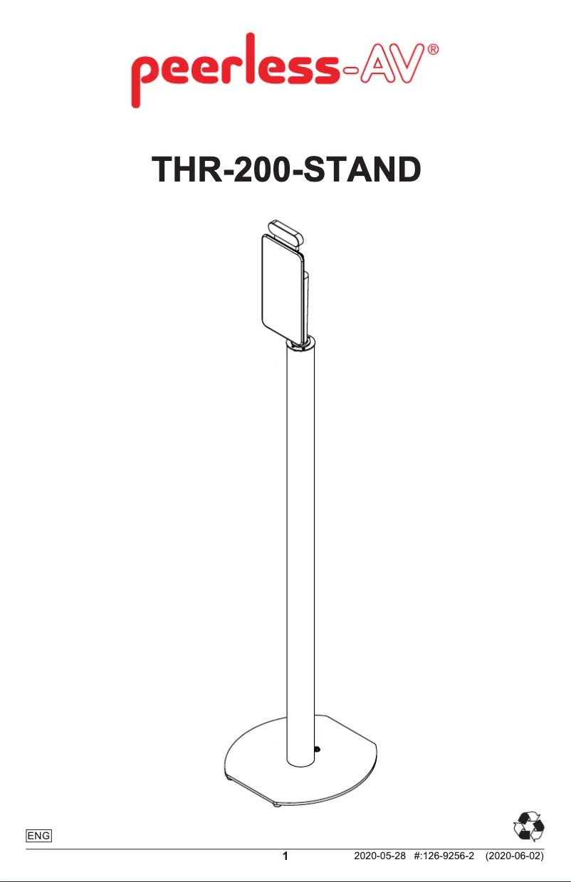 Page n°1 - Manuel utilisateur Peerless-AV THR-200-STAND