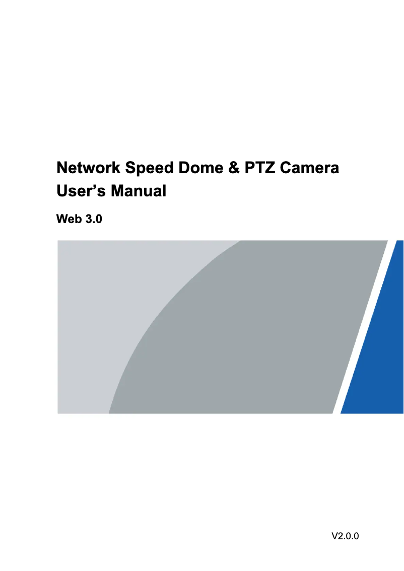 Page n°1 - Manuel utilisateur Dahua Technology DH-SD22204UE-GN-W