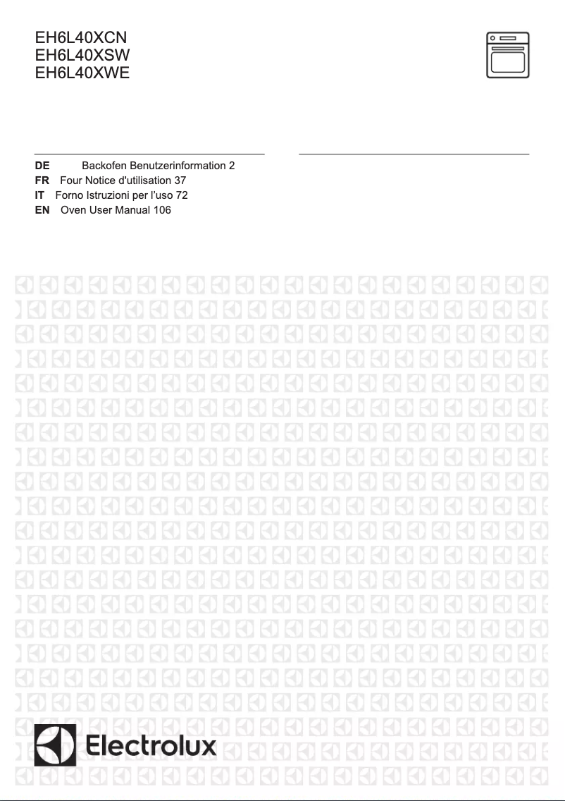 Page 1 de la notice Manuel utilisateur Electrolux EH6L40XWE