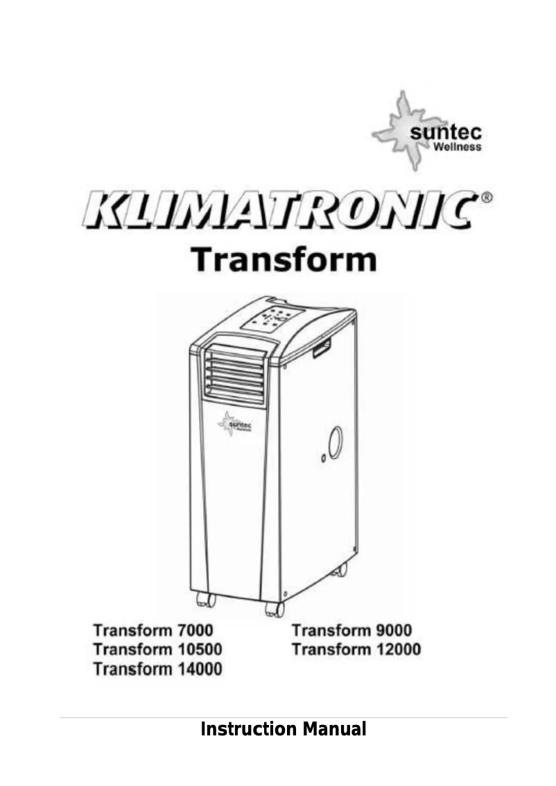 Image de la première page du manuel de l'appareil Transform 9000