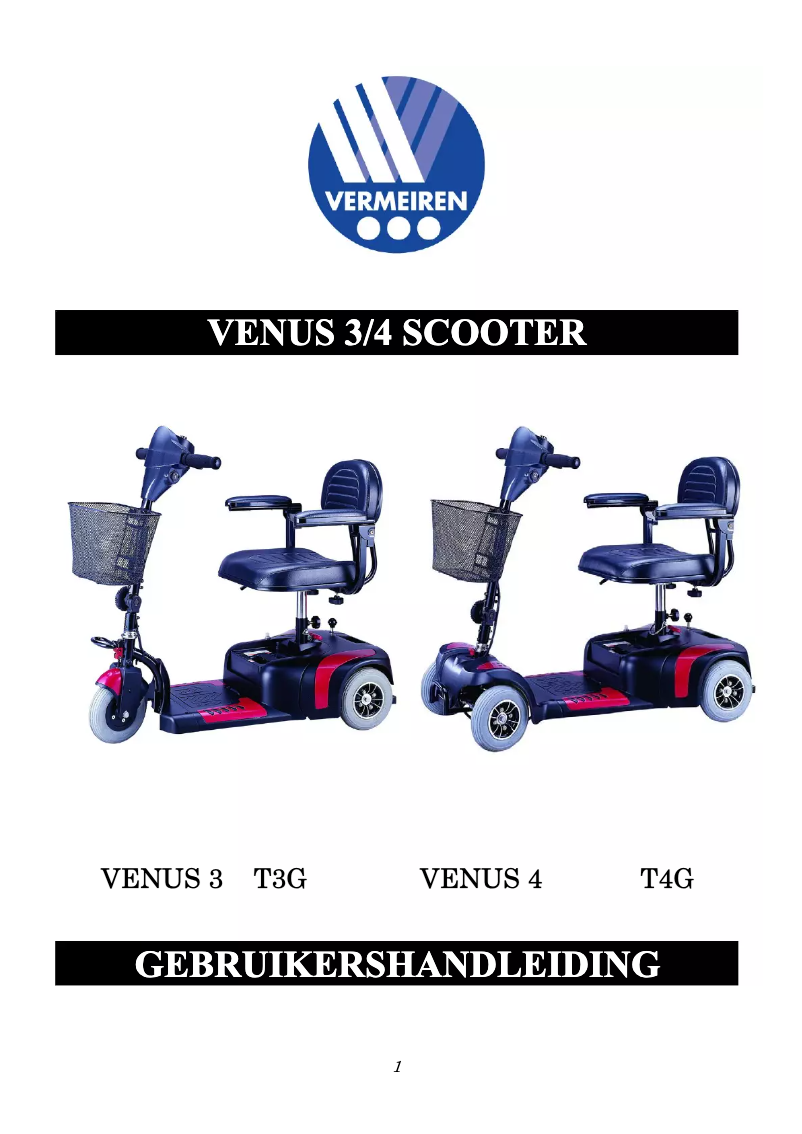 First page image of the manual for VENUS 3 T3G