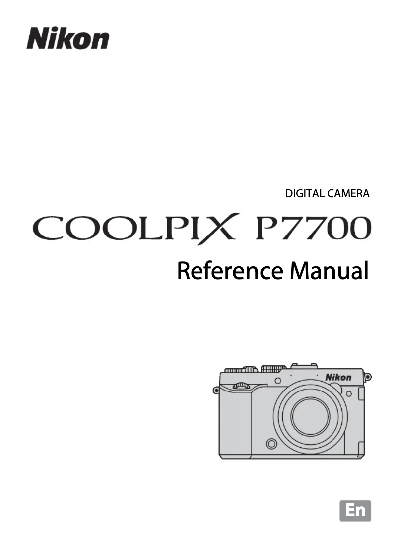 Image de la première page du manuel de l'appareil Coolpix P7700