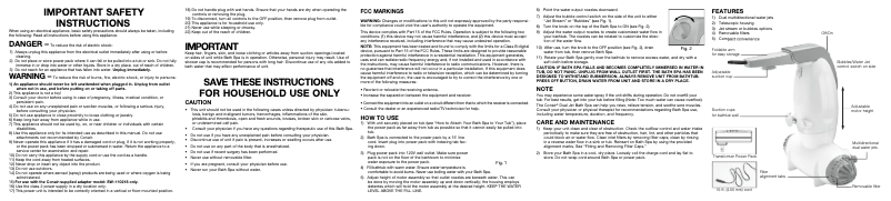 Page 1 de la notice Manuel utilisateur Conair BTS7