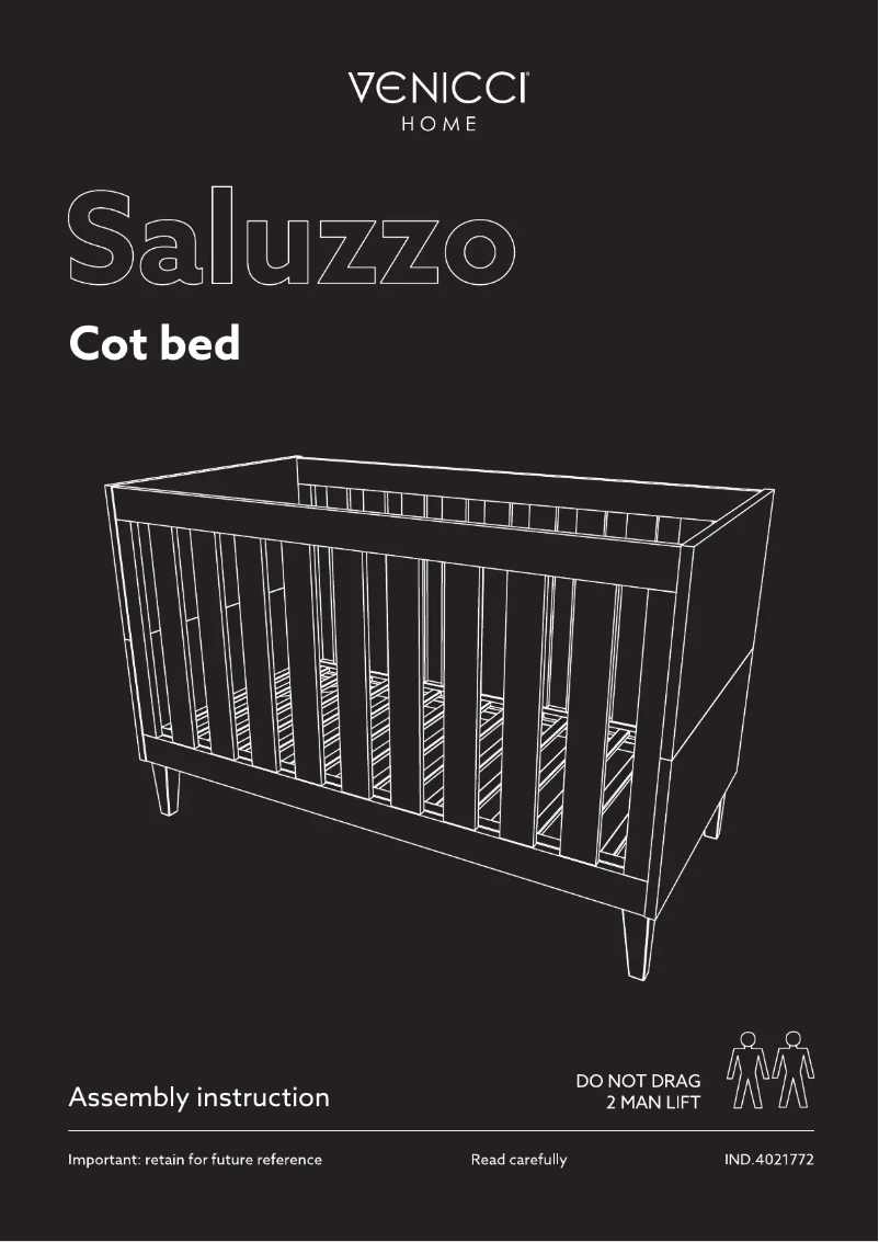 Image de la première page du manuel de l'appareil Forenzo Cot Bed