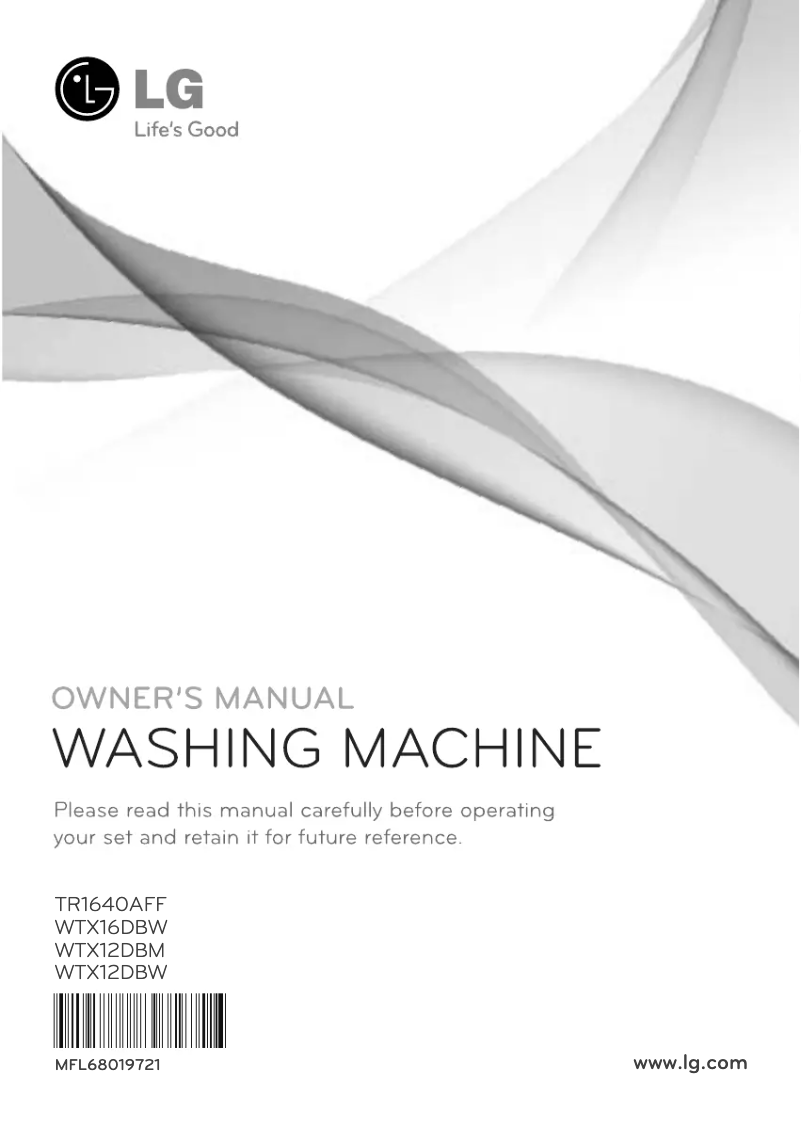 Page 1 de la notice Manuel utilisateur LG WTX16DBW