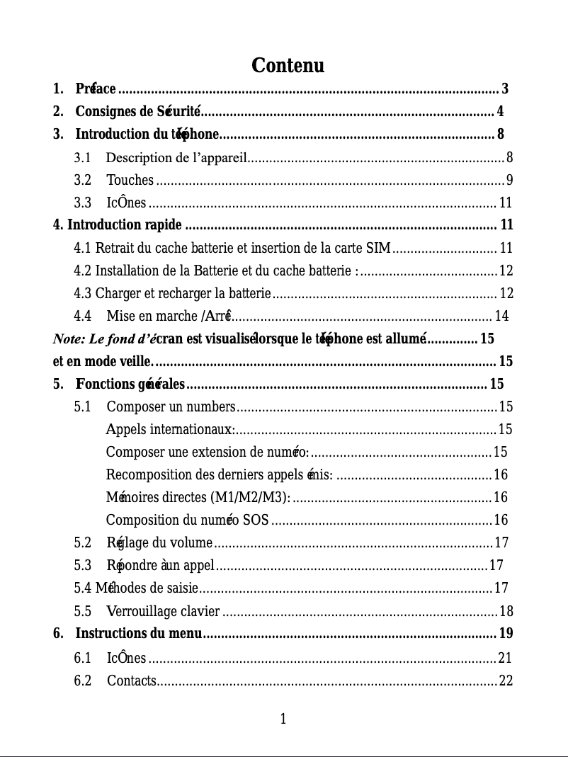 Image de la première page du manuel de l'appareil Easy Use Plus