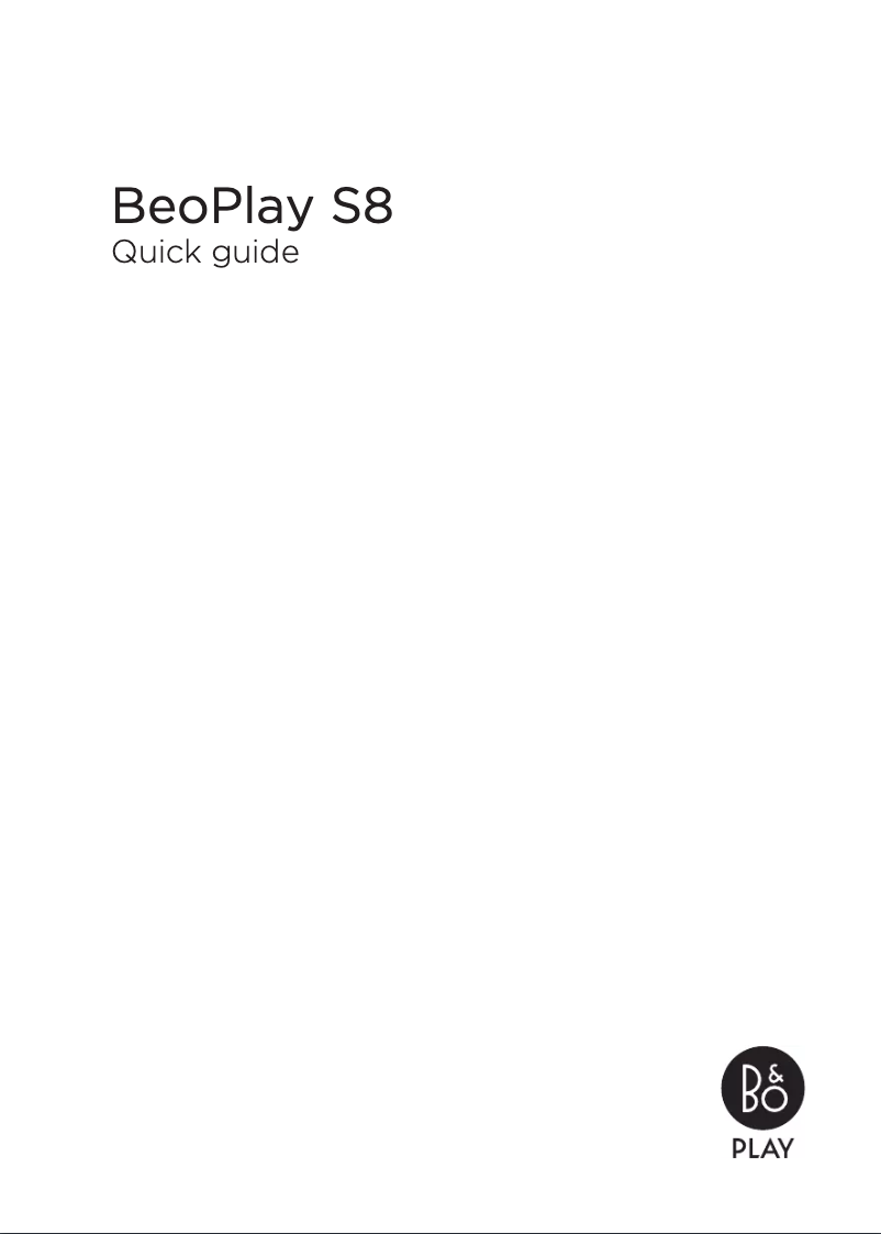 Page n°1 - Manuel utilisateur Beoplay S8