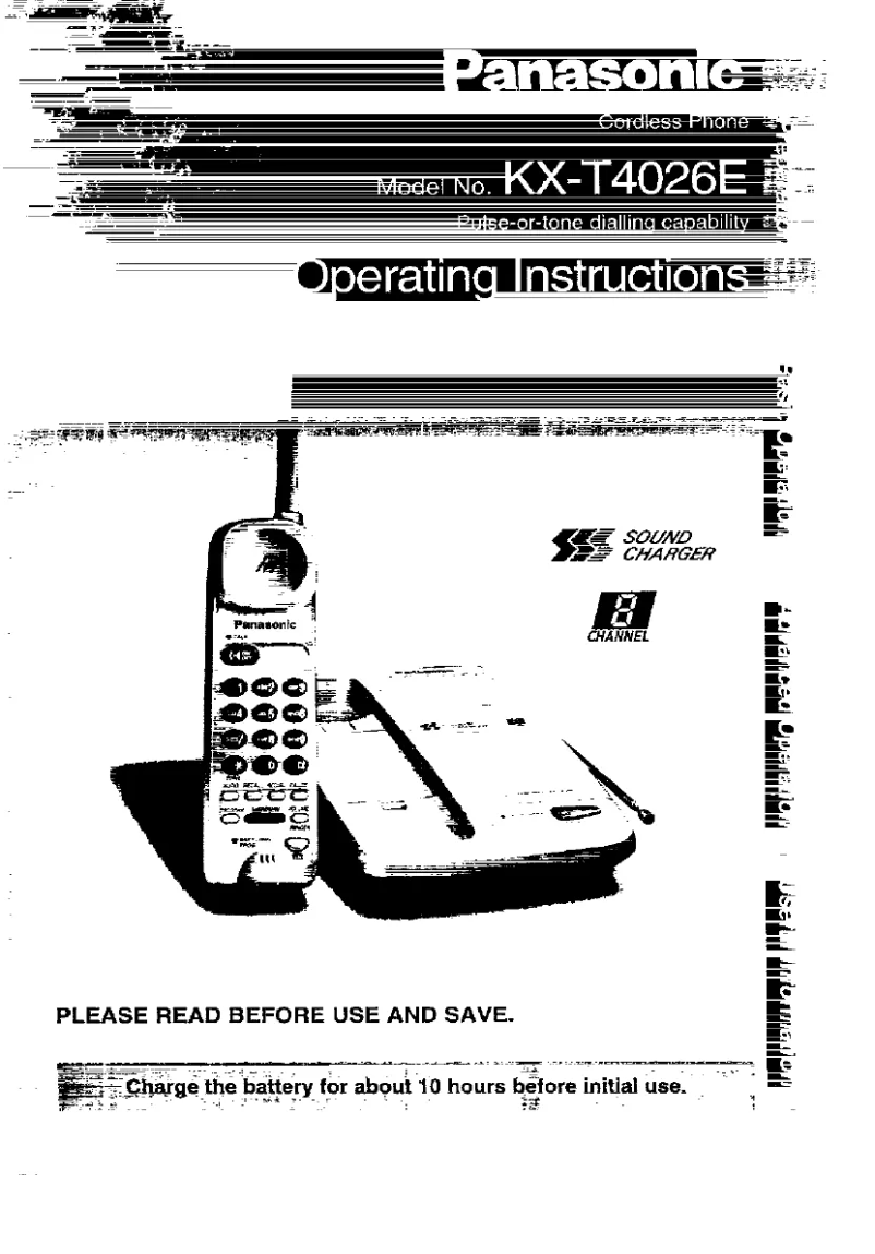 Page 1 de la notice Manuel utilisateur Panasonic KX-T4026E