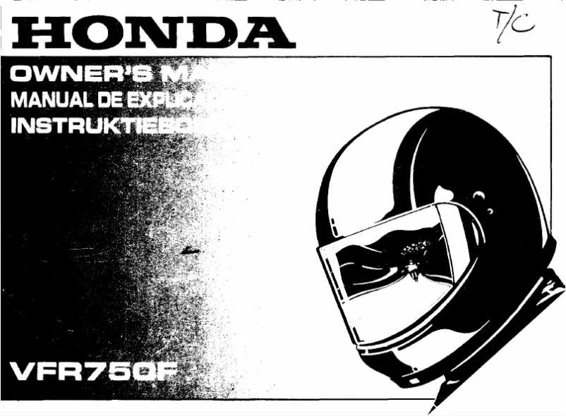 Page 1 de la notice Manuel utilisateur Honda VFR750 (1989)