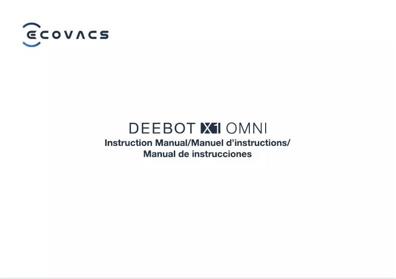 Image de la première page du manuel de l'appareil DEEBOT X1 OMNI WHITE