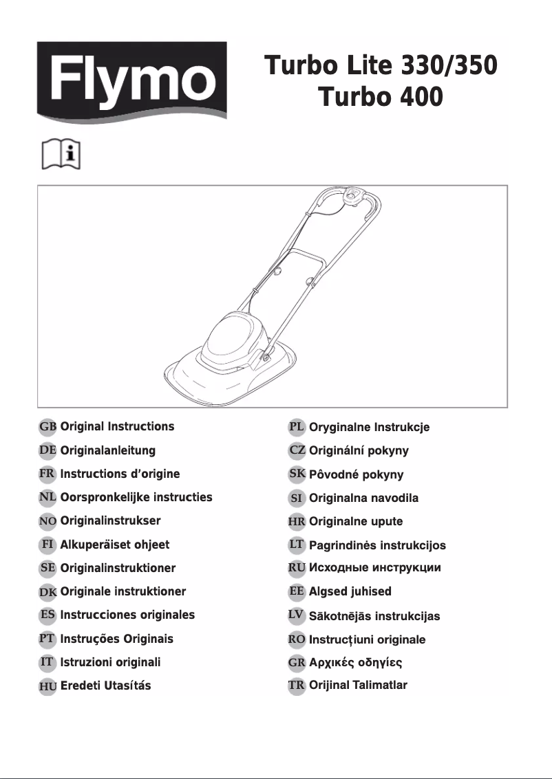 Page n°1 - Manuel utilisateur Flymo Turbo Lite 330
