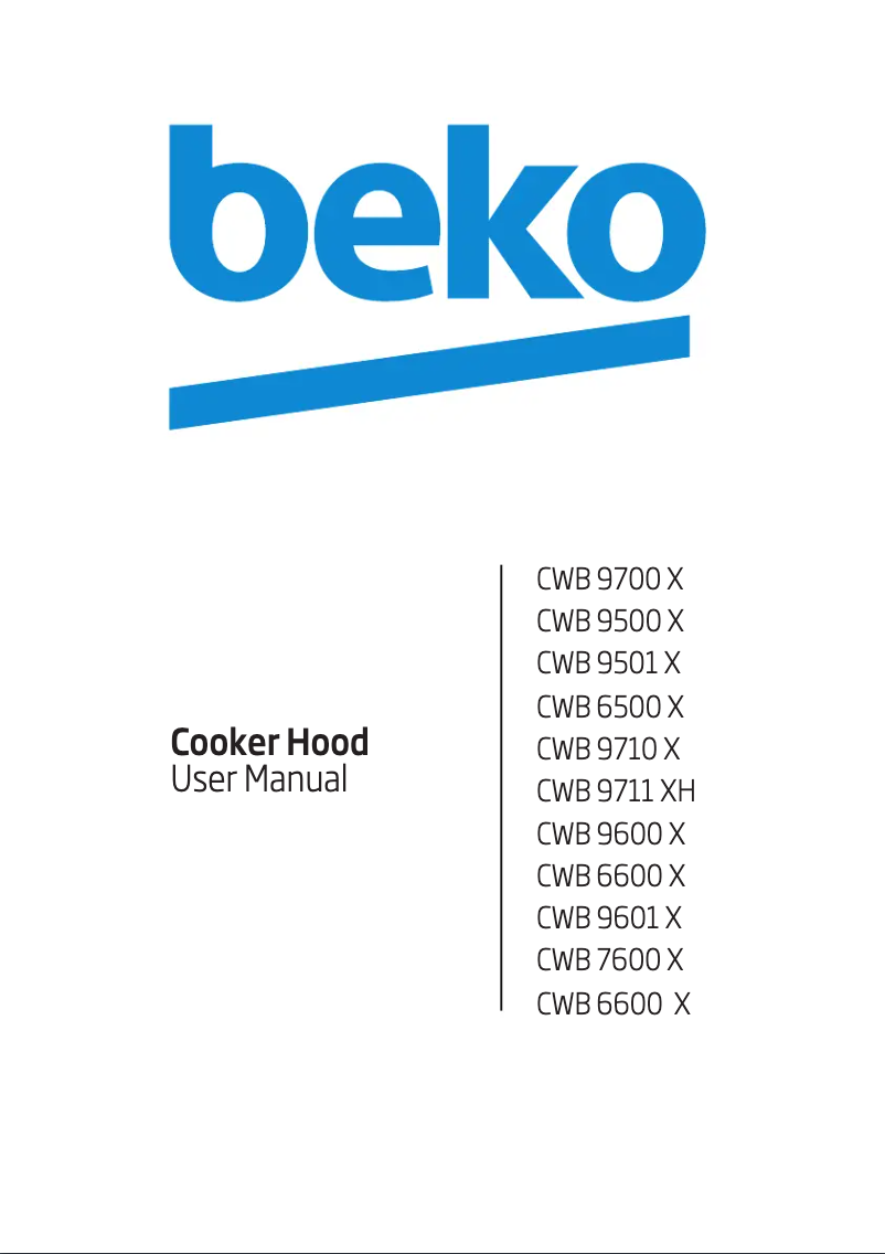 Page 1 de la notice Manuel utilisateur Beko CWB 6500 X