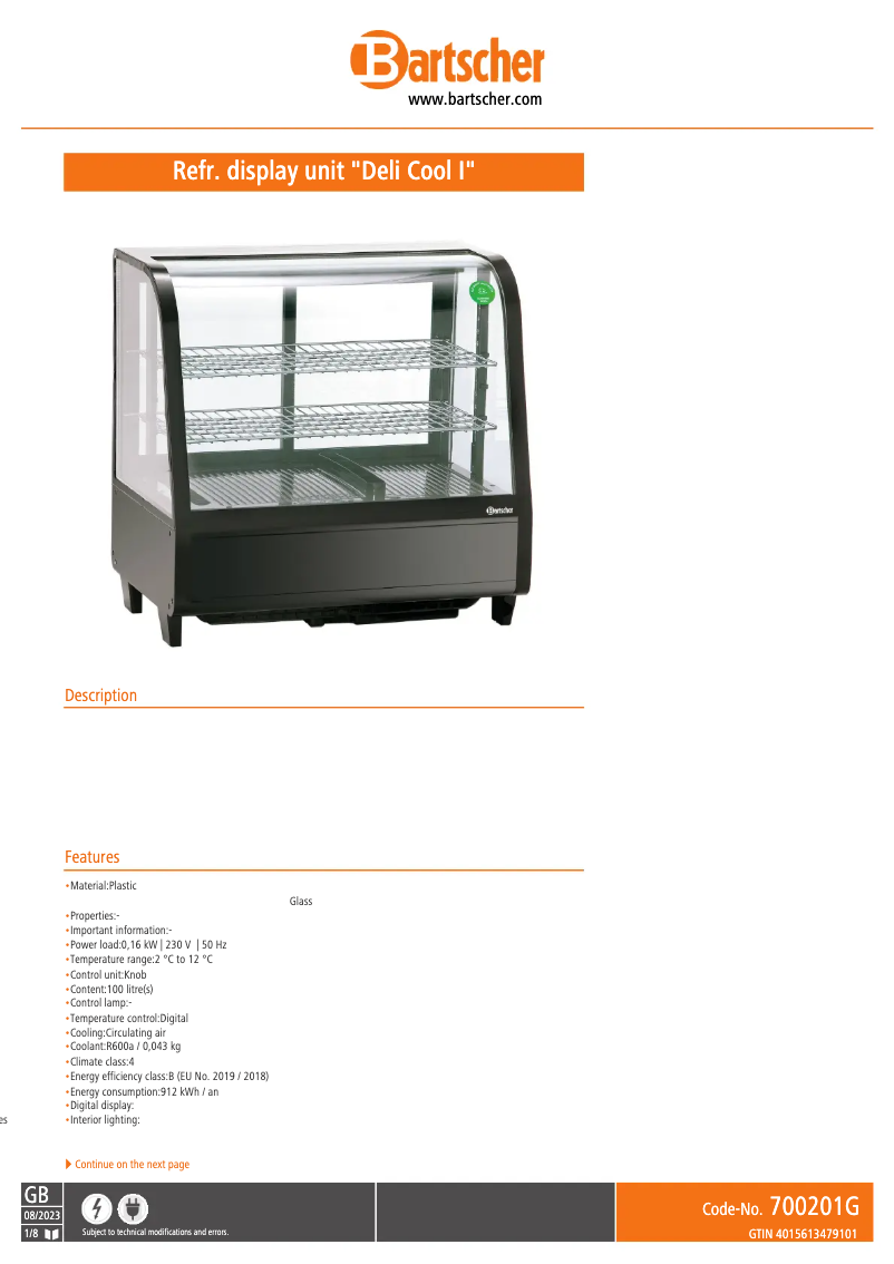 Image de la première page du manuel de l'appareil 700201G