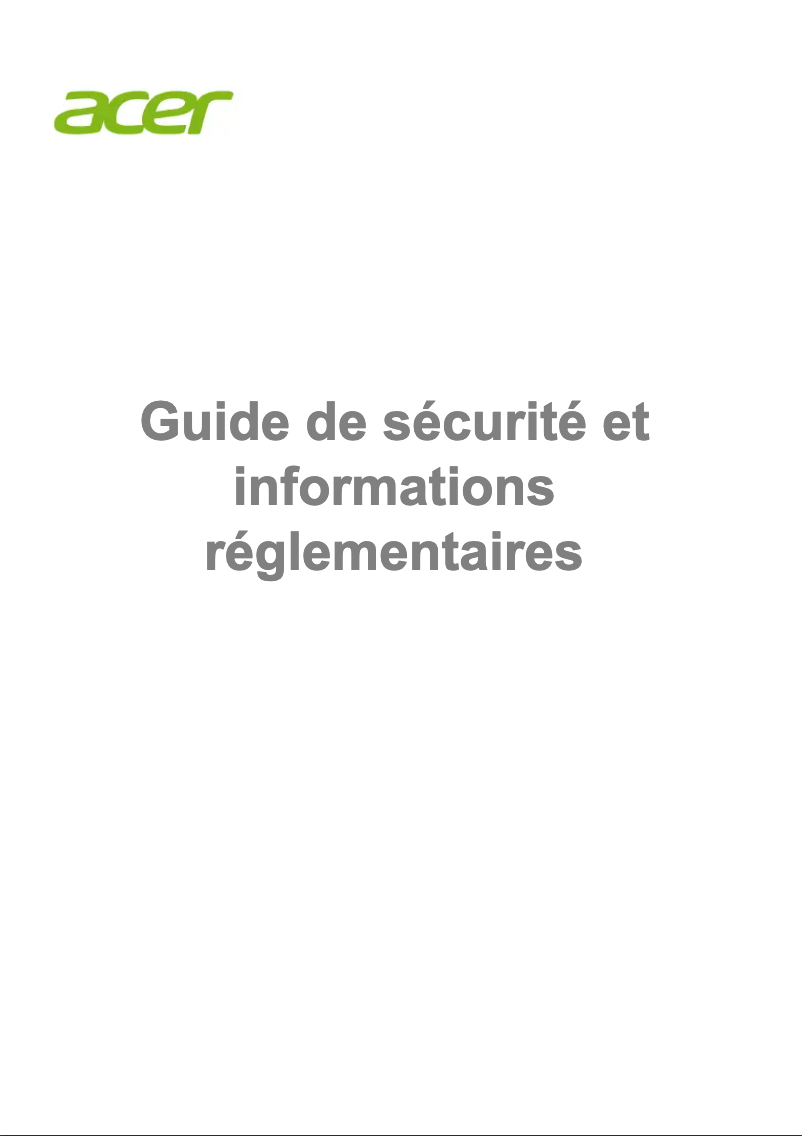 Page n°1 - Manuel utilisateur Acer Altos P330 F4