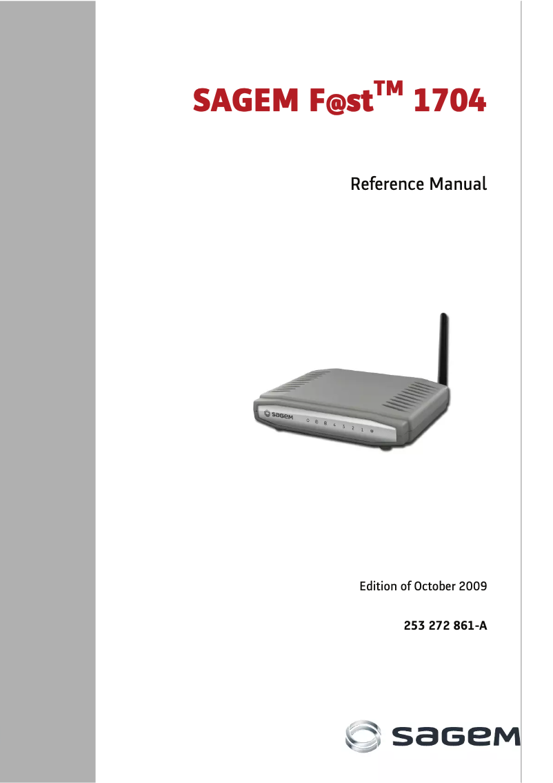 Page n°1 - Manuel utilisateur Sagem Fast 1704
