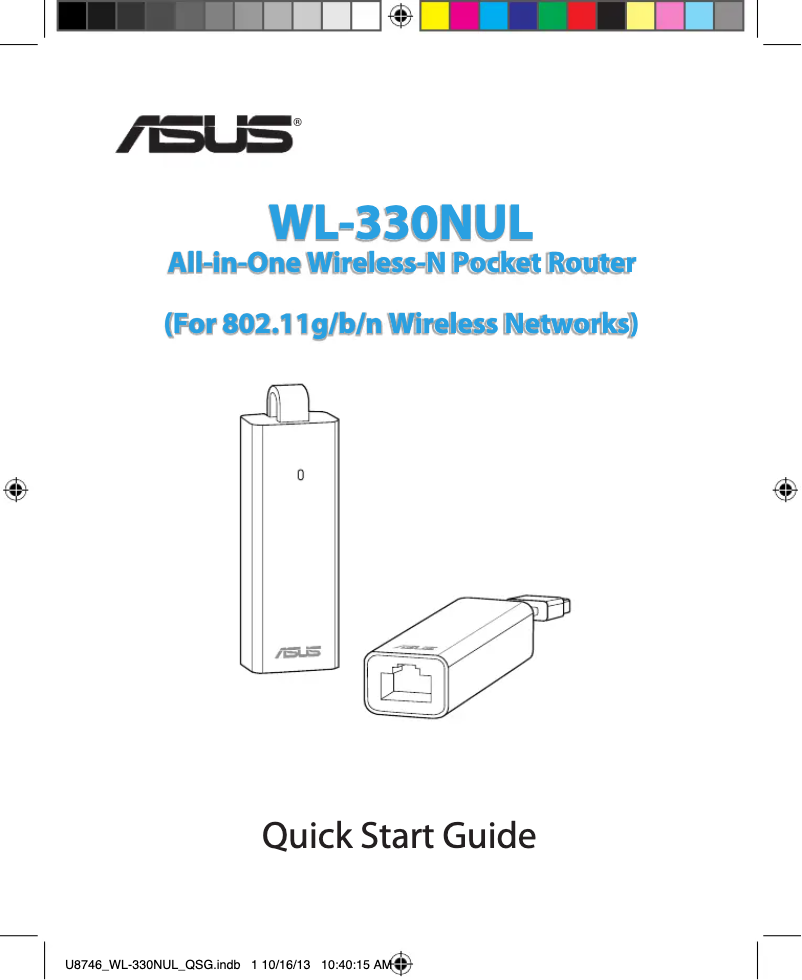 Page 1 de la notice Manuel utilisateur Asus WL-330NUL